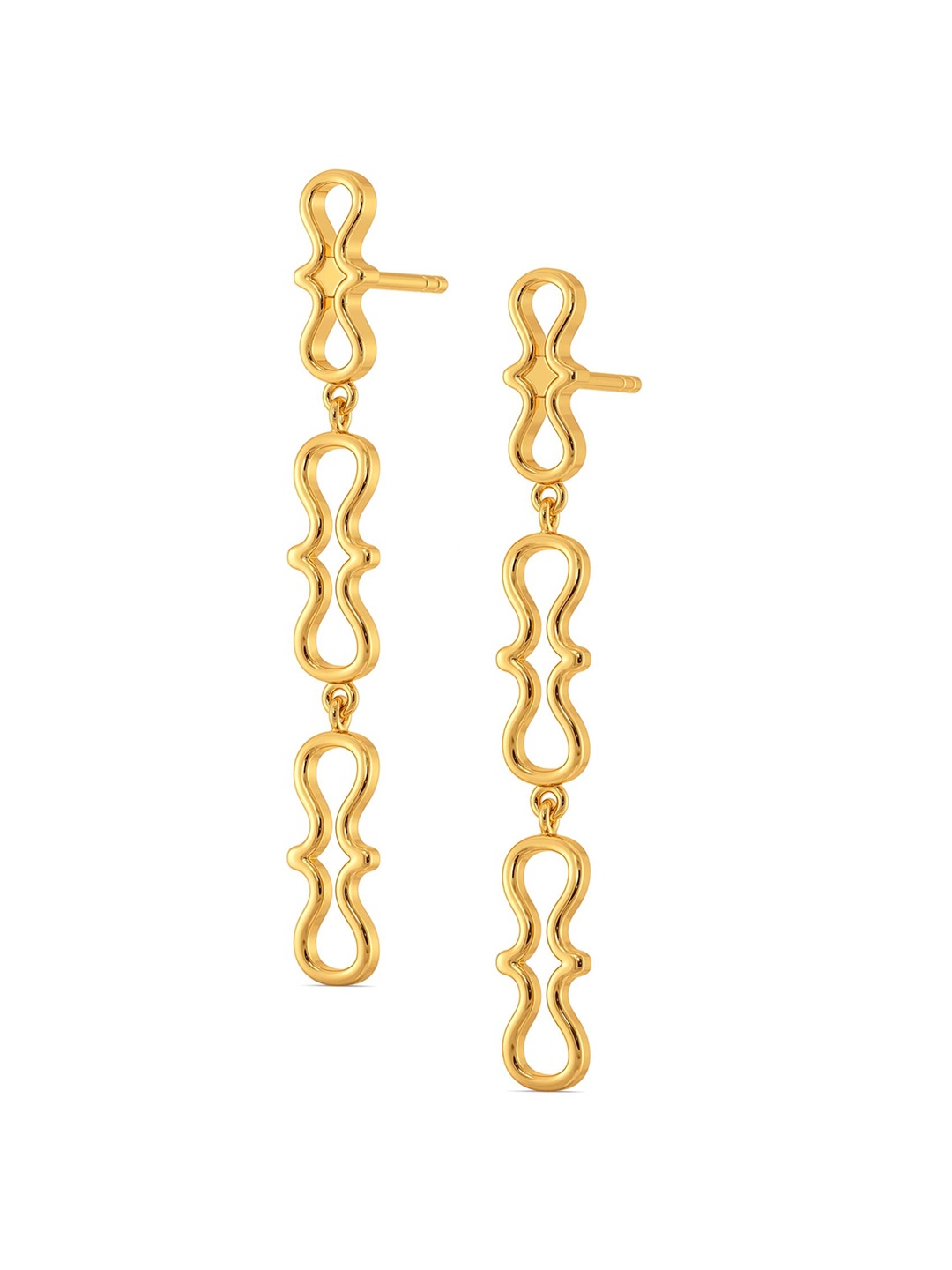 

MELORRA Mega Knits 18KT Gold Earrings-3.1gm