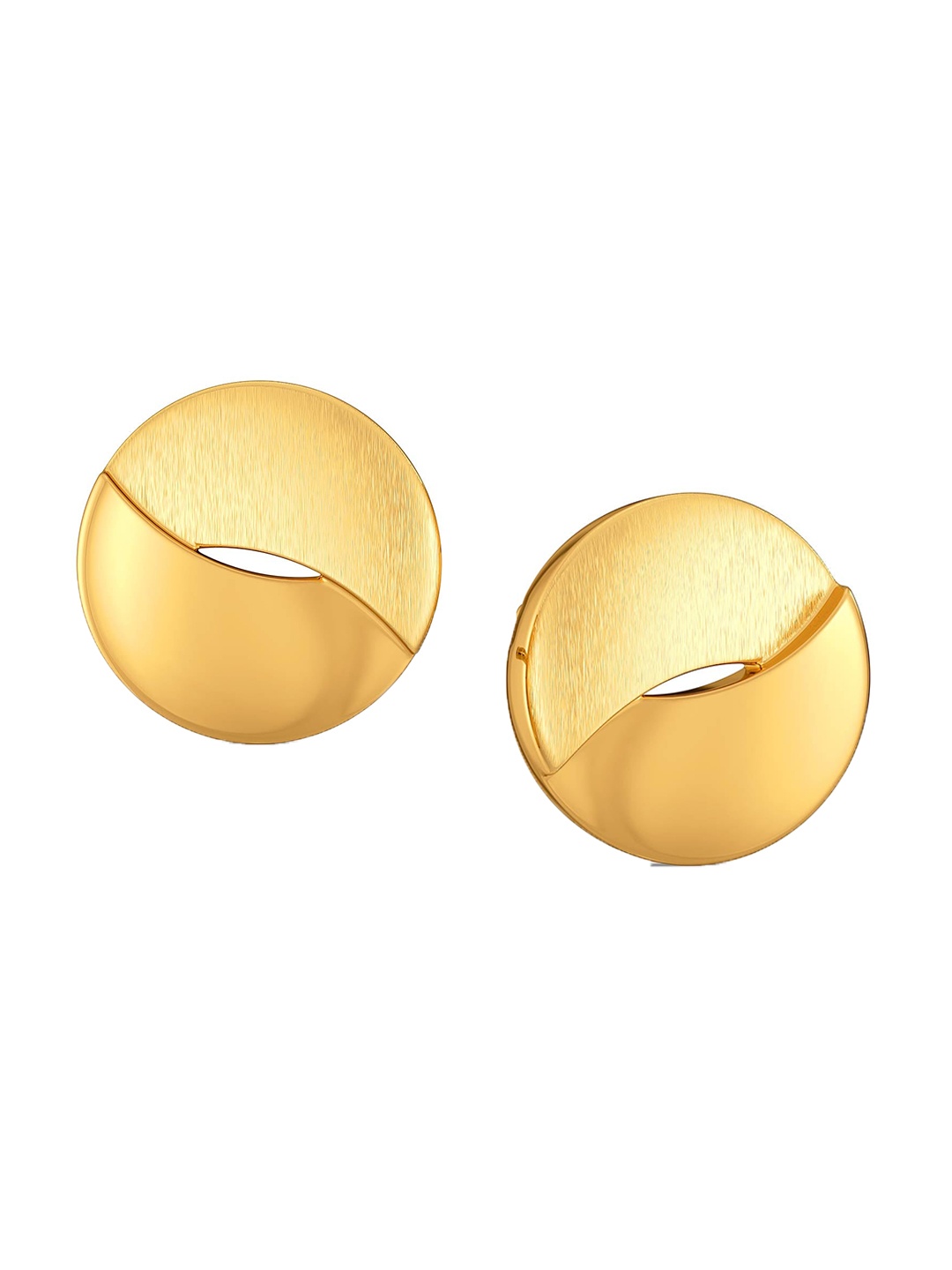 

MELORRA Just in Sequin 18KT Gold Stud Earrings-3.14gm
