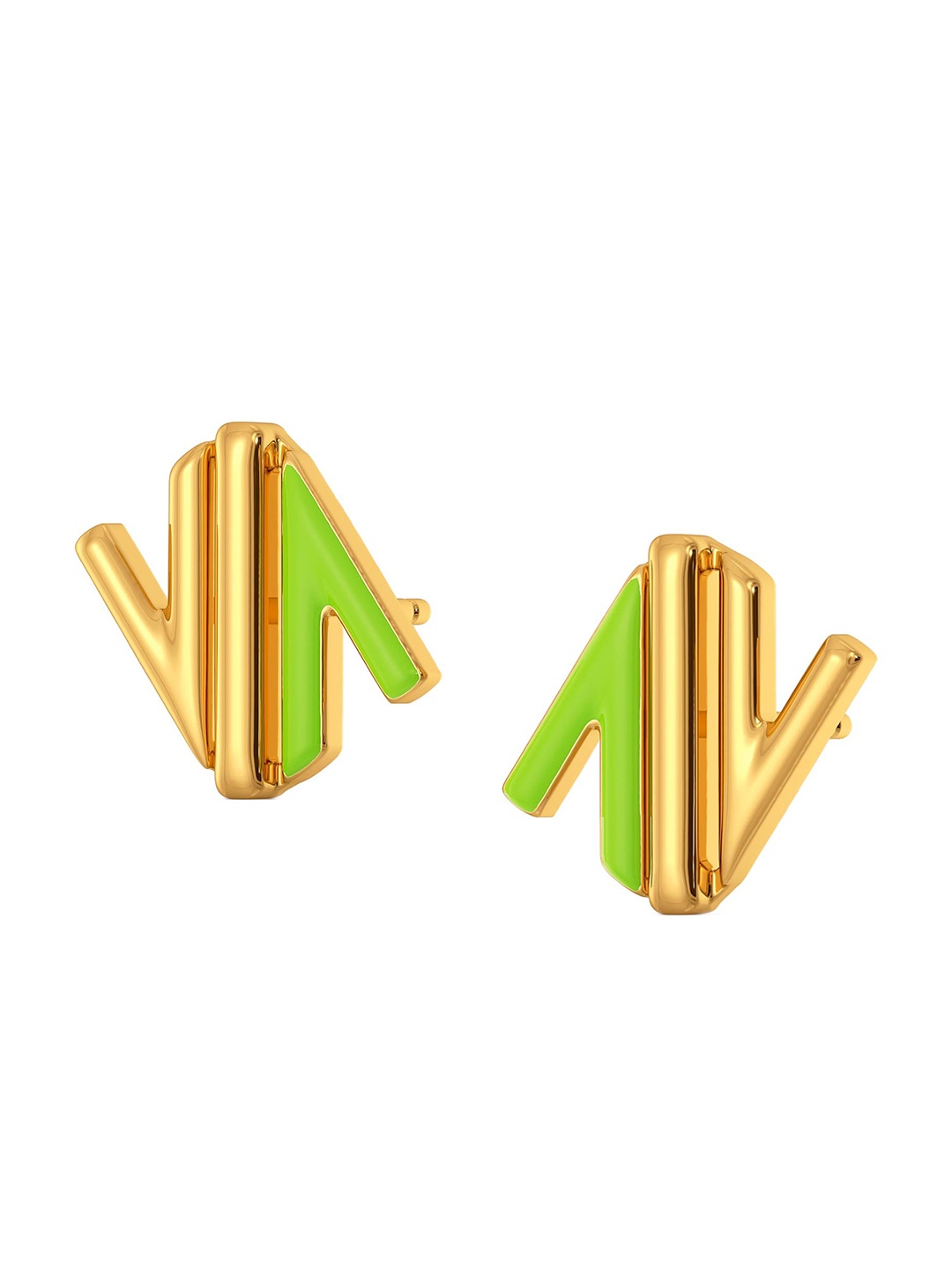 

MELORRA Native Neon 18-Karat Gold Stud Earrings