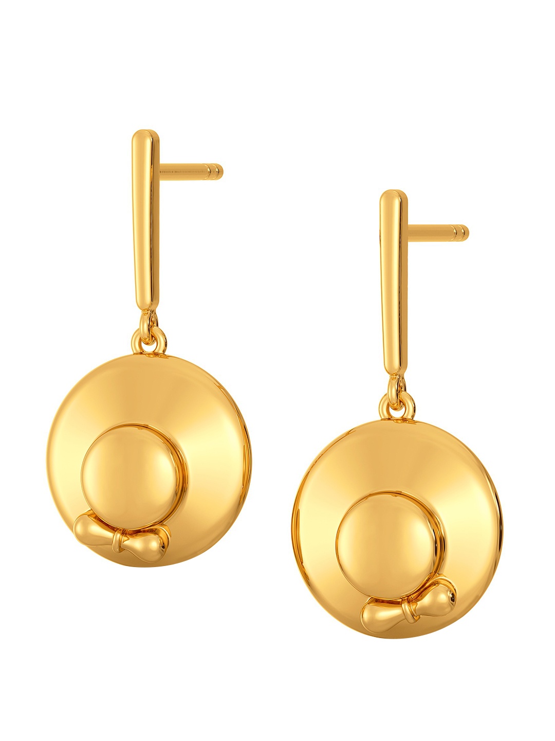 

MELORRA Tilt for Hat 18KT Gold Drop Earrings-3.39gm