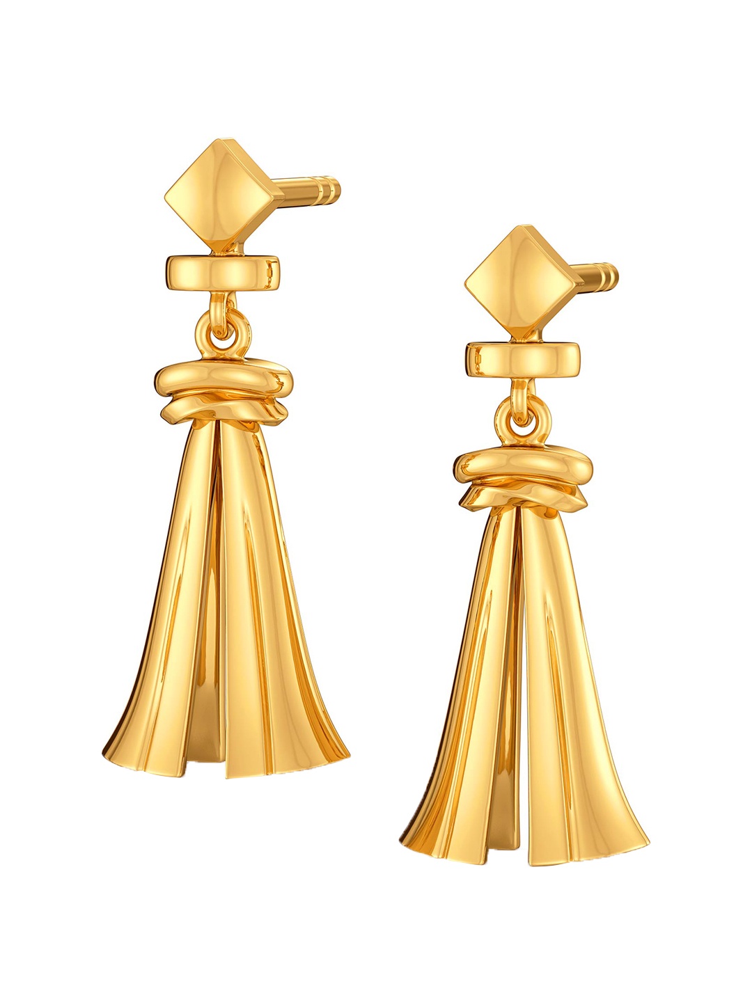

MELORRA Tassel Tuft 18KT Gold Earrings-2.85gm