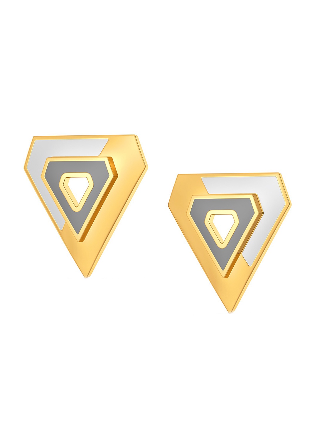 

MELORRA Greydefined Style 18KT Gold Stud Earrings- 5.37 gm