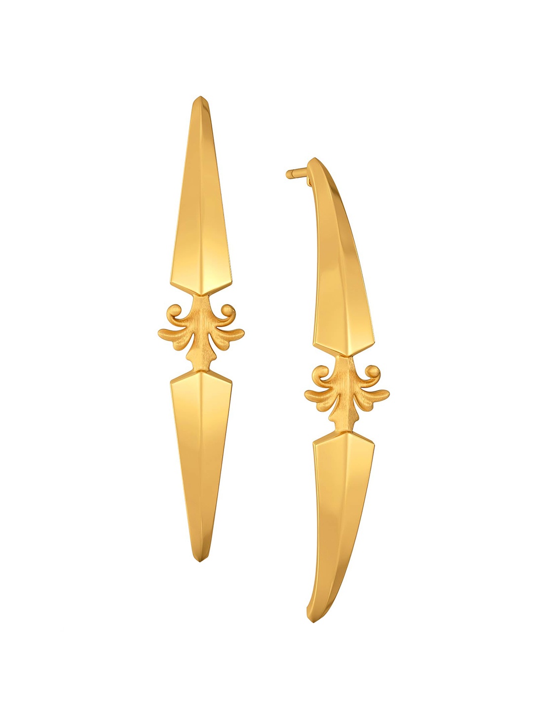 

MELORRA Victorian Dolls 18KT Gold Half-Hoop Earring-6.23gm