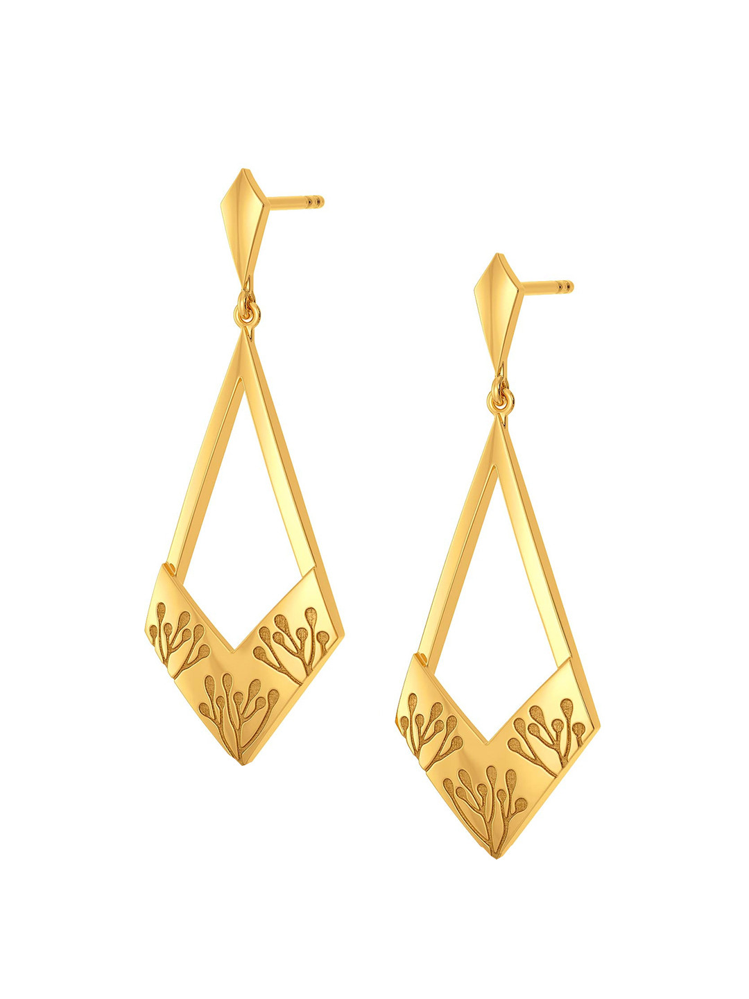 

MELORRA Organic Aura 18KT Gold Drop Earrings -4.81gm
