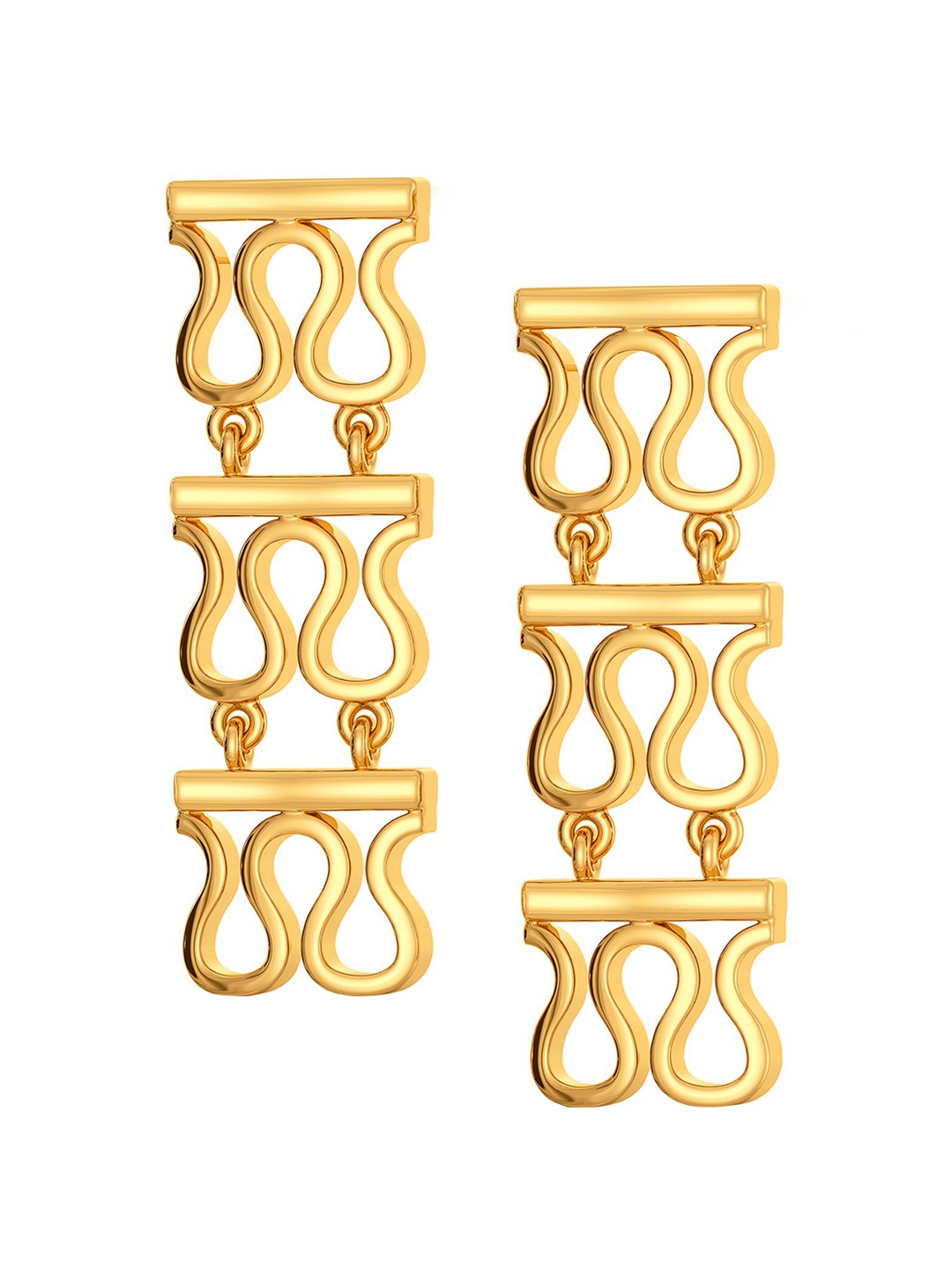 

MELORRA Knit Trivia 18KT Gold Drop Earrings- 4.56 gm