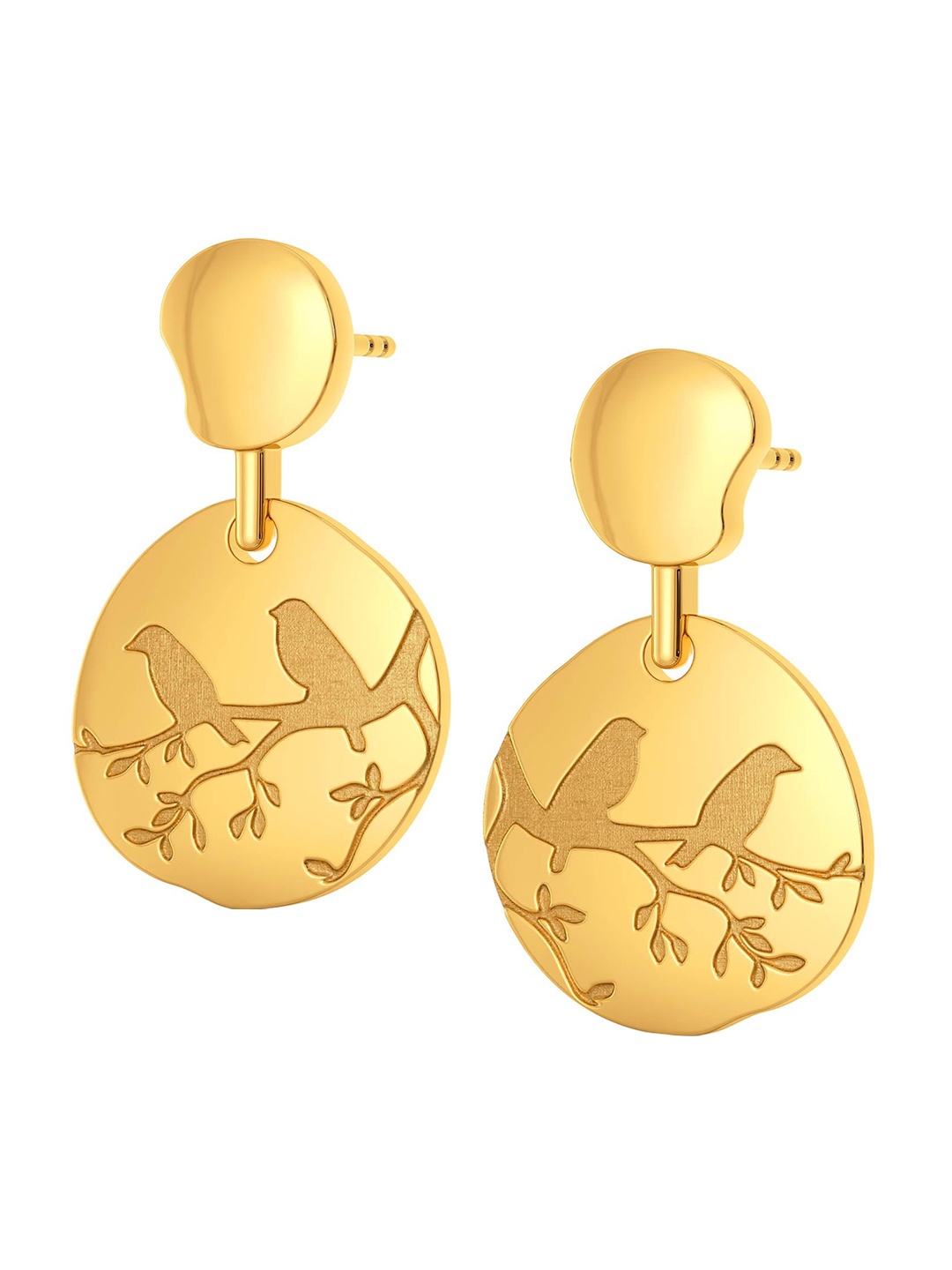 

MELORRA Nature At Work 18KT Gold Drop Earrings- 6.62 gm