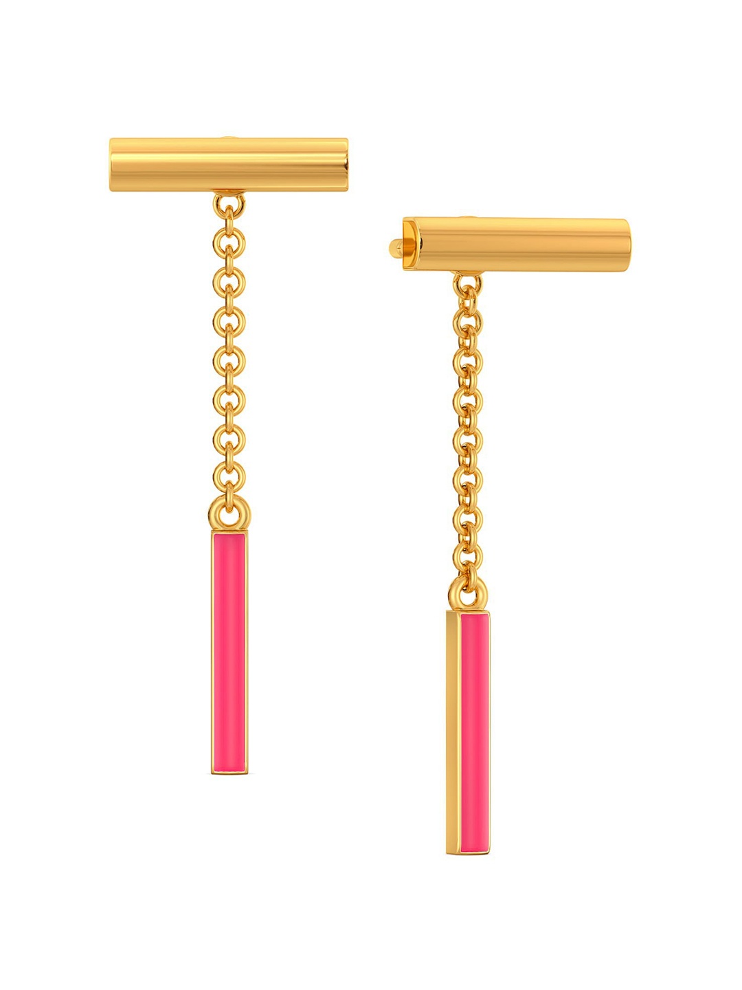 

MELORRA Top to Tone 18KT Gold Drop Earrings- 2.34 gm