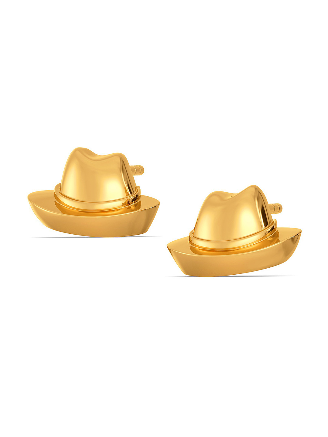 

MELORRA Fedora Finesse 18KT Gold Stud Earrings-3.03gm