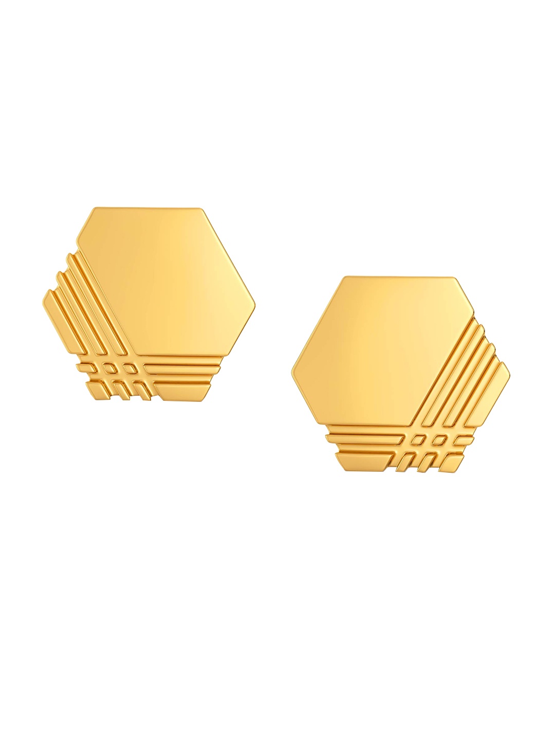 

MELORRA Cross Connect 18KT Gold Stud Earrings-3.35gm