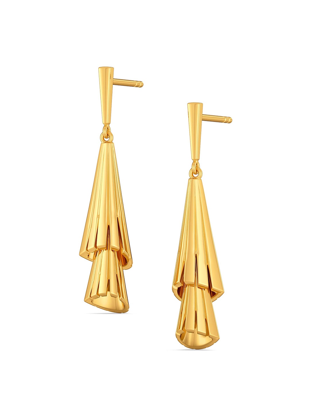 

MELORRA Tassel Ended 18KT Gold Dangle Earrings-5.11gm