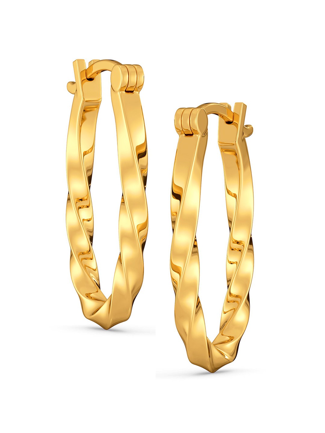 

MELORRA Quirky Classics 18KT Gold Hoop Earrings-4.05gm