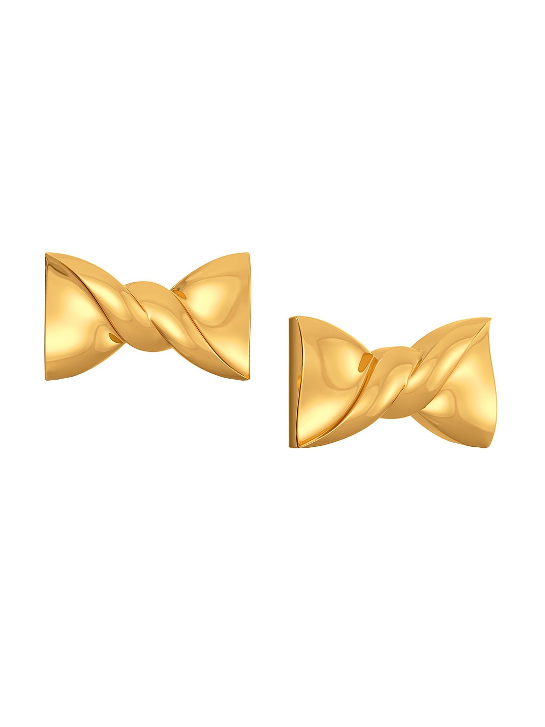 

MELORRA Bow Bends 18KT Gold Stud Earrings - 2.95 gm