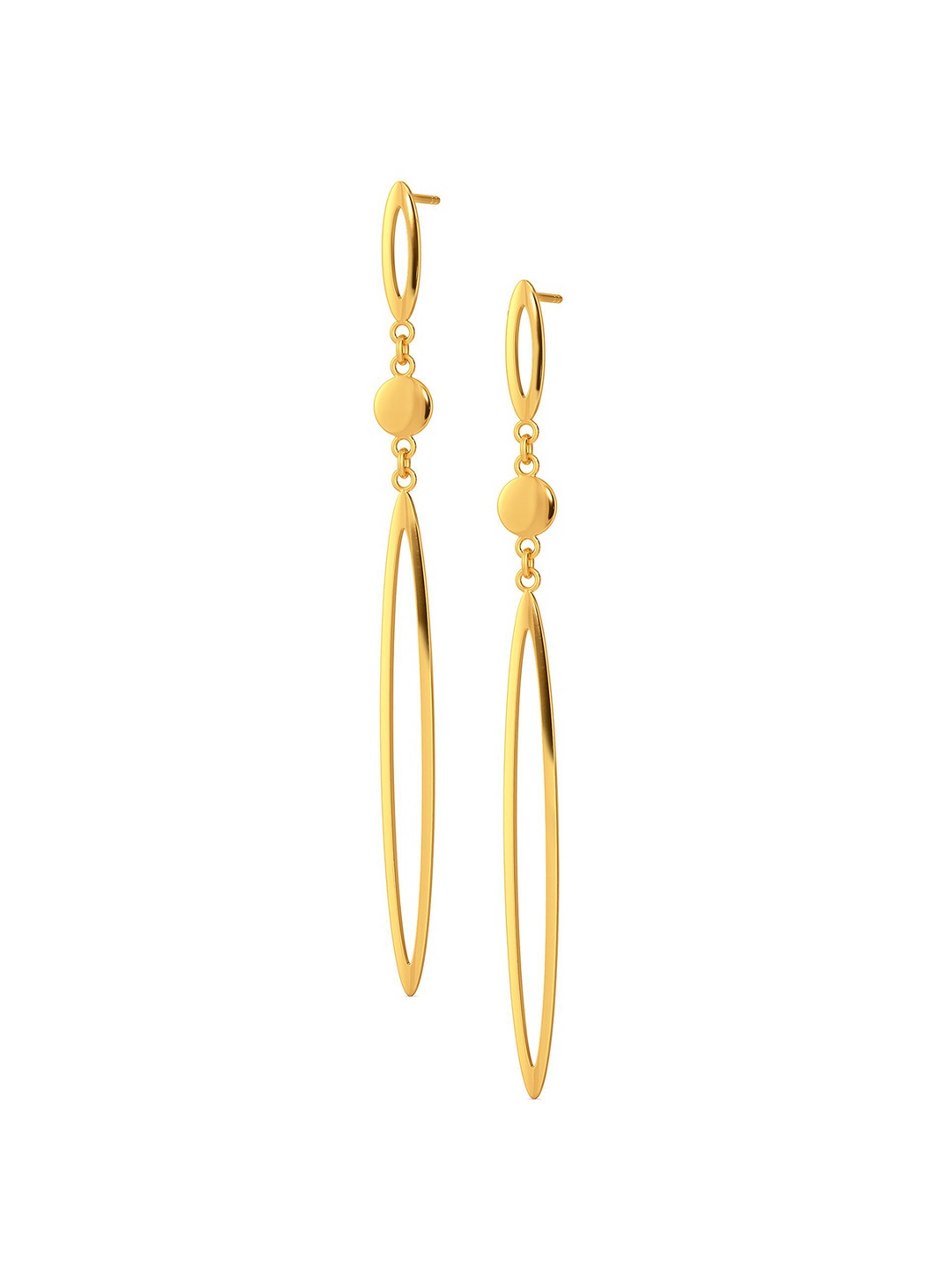 

MELORRA Shoulder Shift 18KT Gold Drop Earrings- 5.93 gm