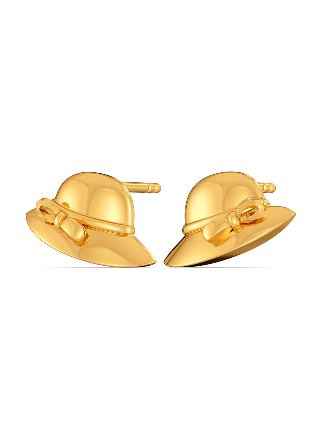 

MELORRA Hint of a Hat 18KT Gold Stud Earrings-2.39gm