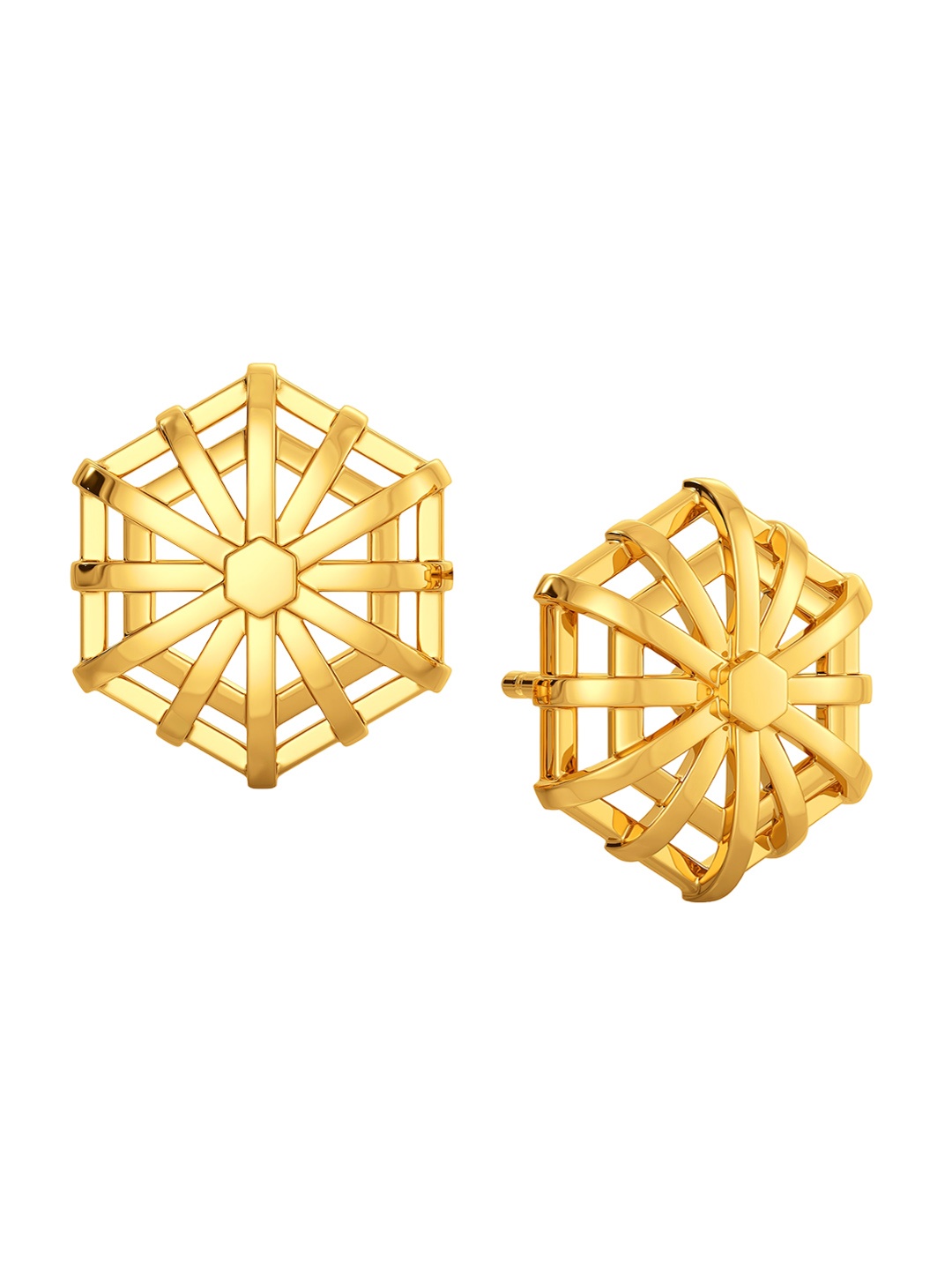 

MELORRA Raffia Recycle 18KT Gold Stud Earrings-3.15gm