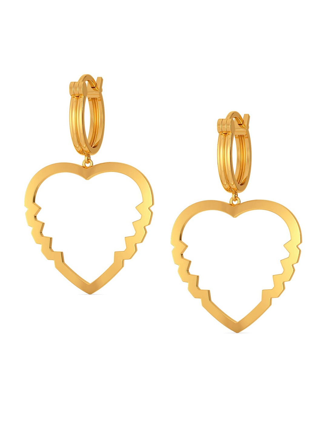 

MELORRA Vision O Love 18KT Gold Hoop Earrings- 5.18 gm