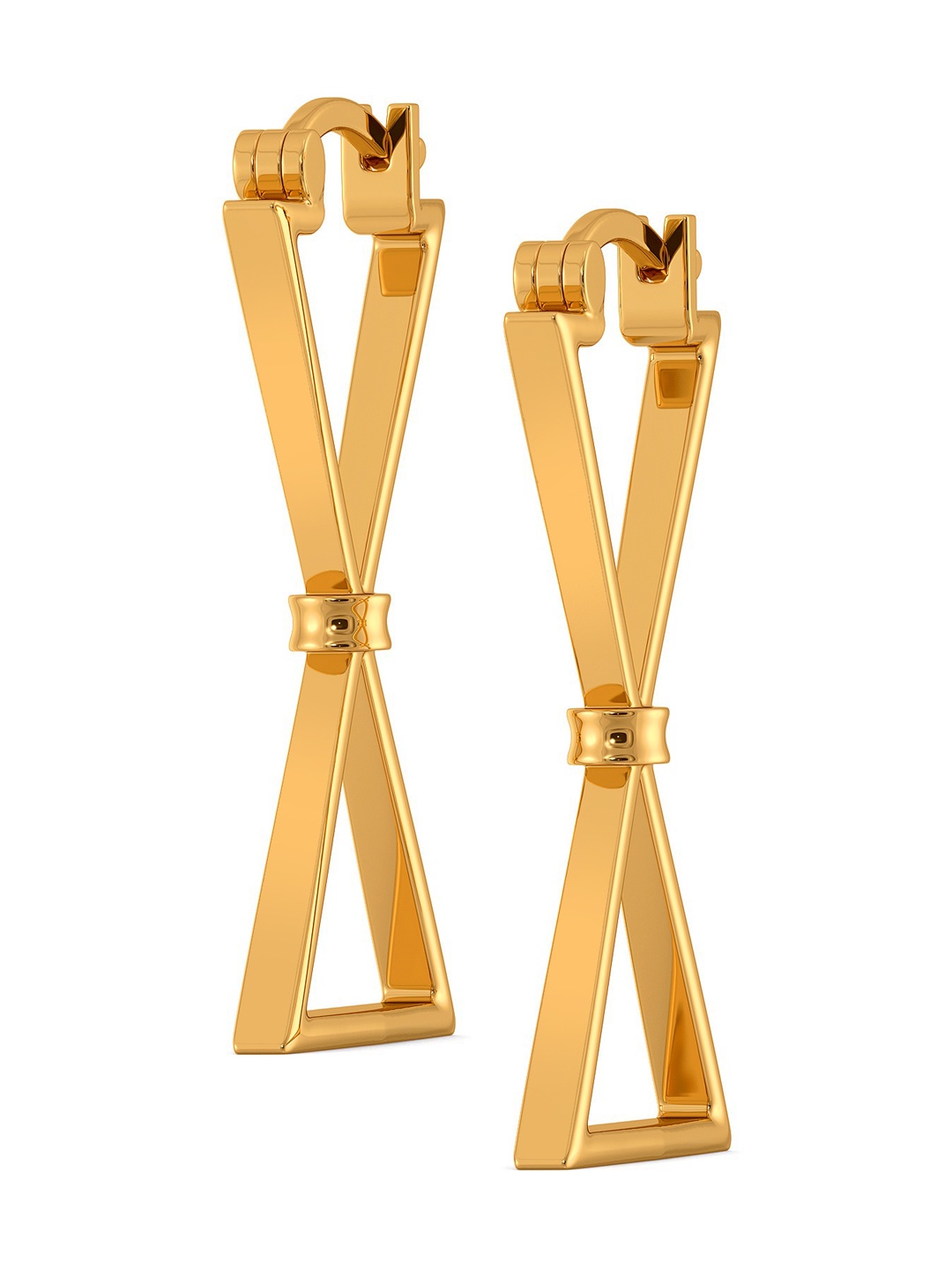 

MELORRA Bow Blooms 18KT Gold Hoop Earrings- 5.1gm