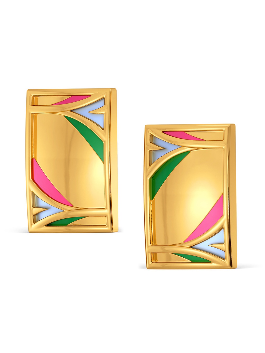 

MELORRA Groovy Drama 18KT Gold Stud Earrings- 5.61gm