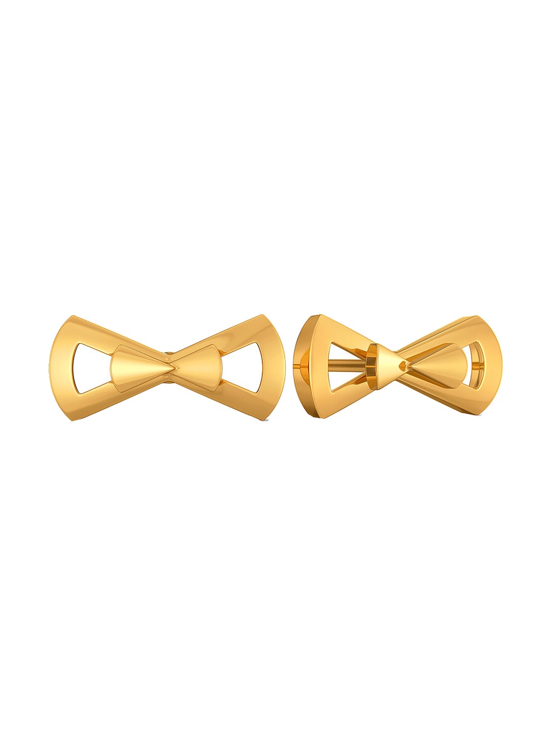 

MELORRA Bow Toned 18-Karat Gold Stud Earrings 2.52g