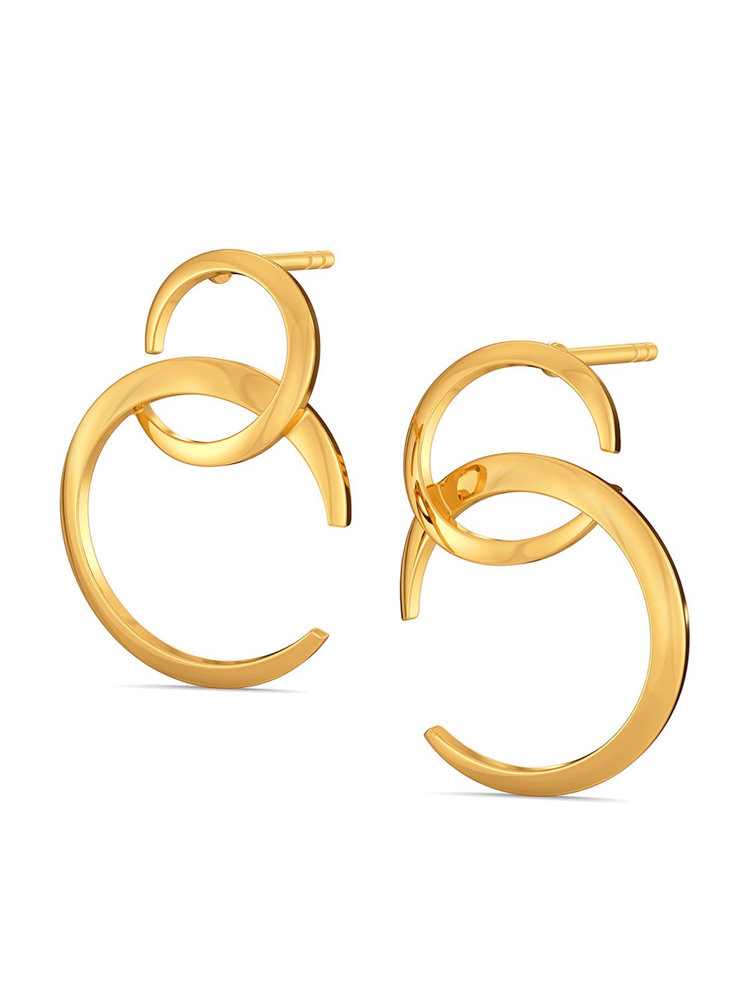 

MELORRA Whimsical Puffs 18KT Gold Studs Earrings- 3.09 gm