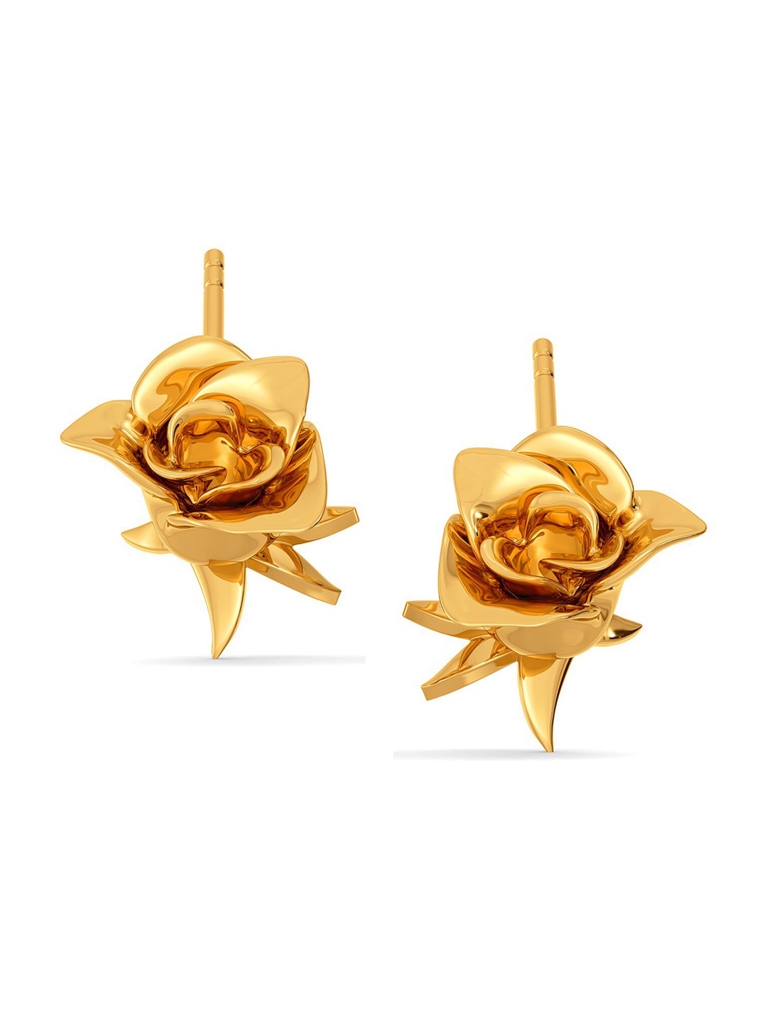 

MELORRA Dark Damask 18KT Gold Stud Earrings- 5.18 gm