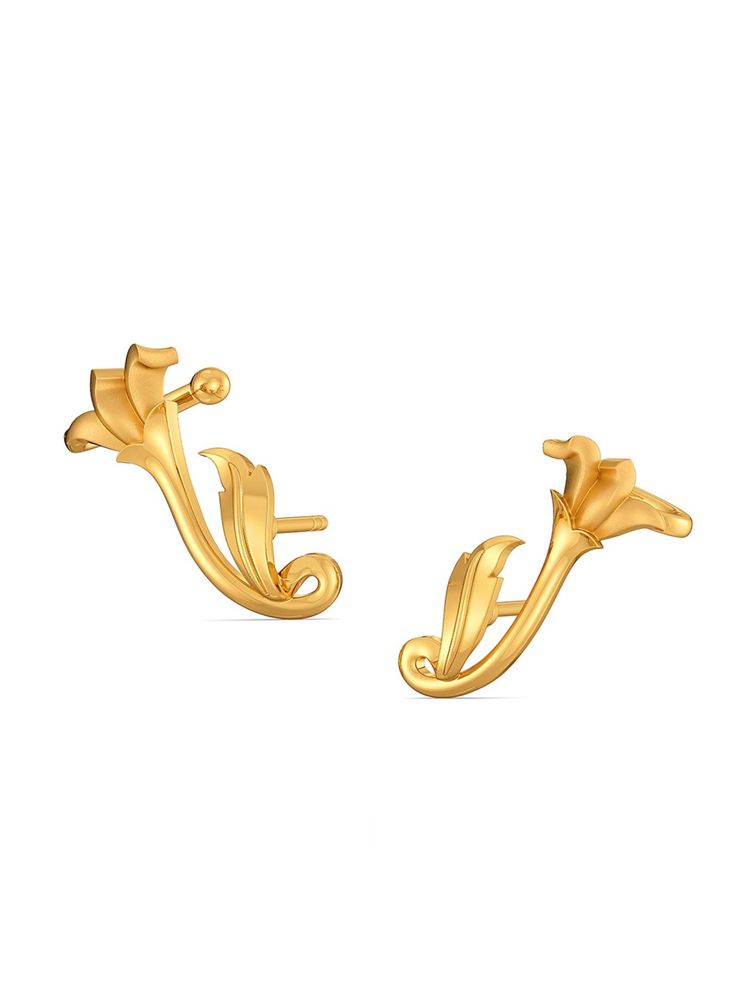 

MELORRA Drawing Room 18KT Gold Stud Earrings- 3.86 gm