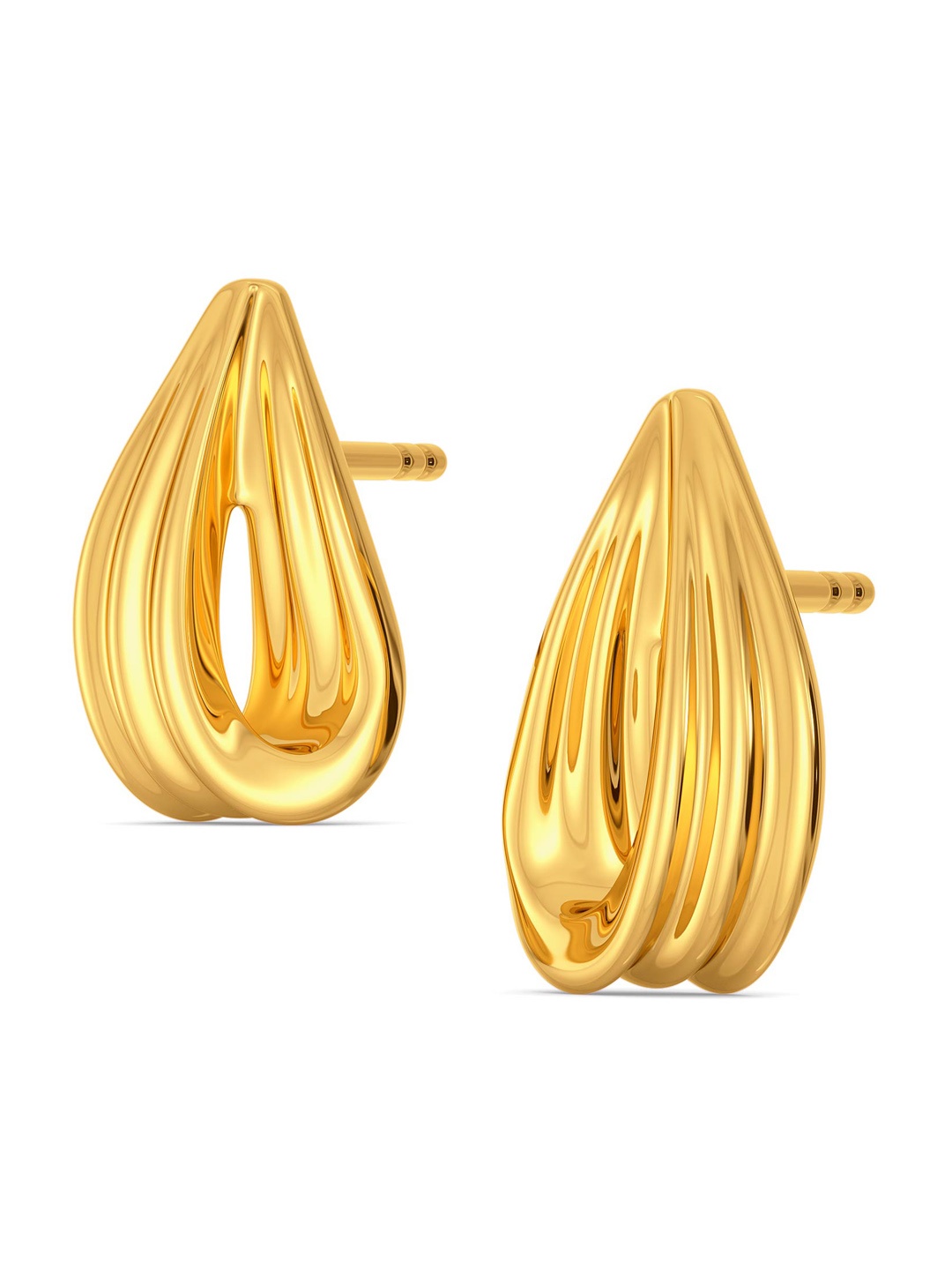 

MELORRA Dreamy Drapes 18KT Gold Stud Earrings- 3.17 gm