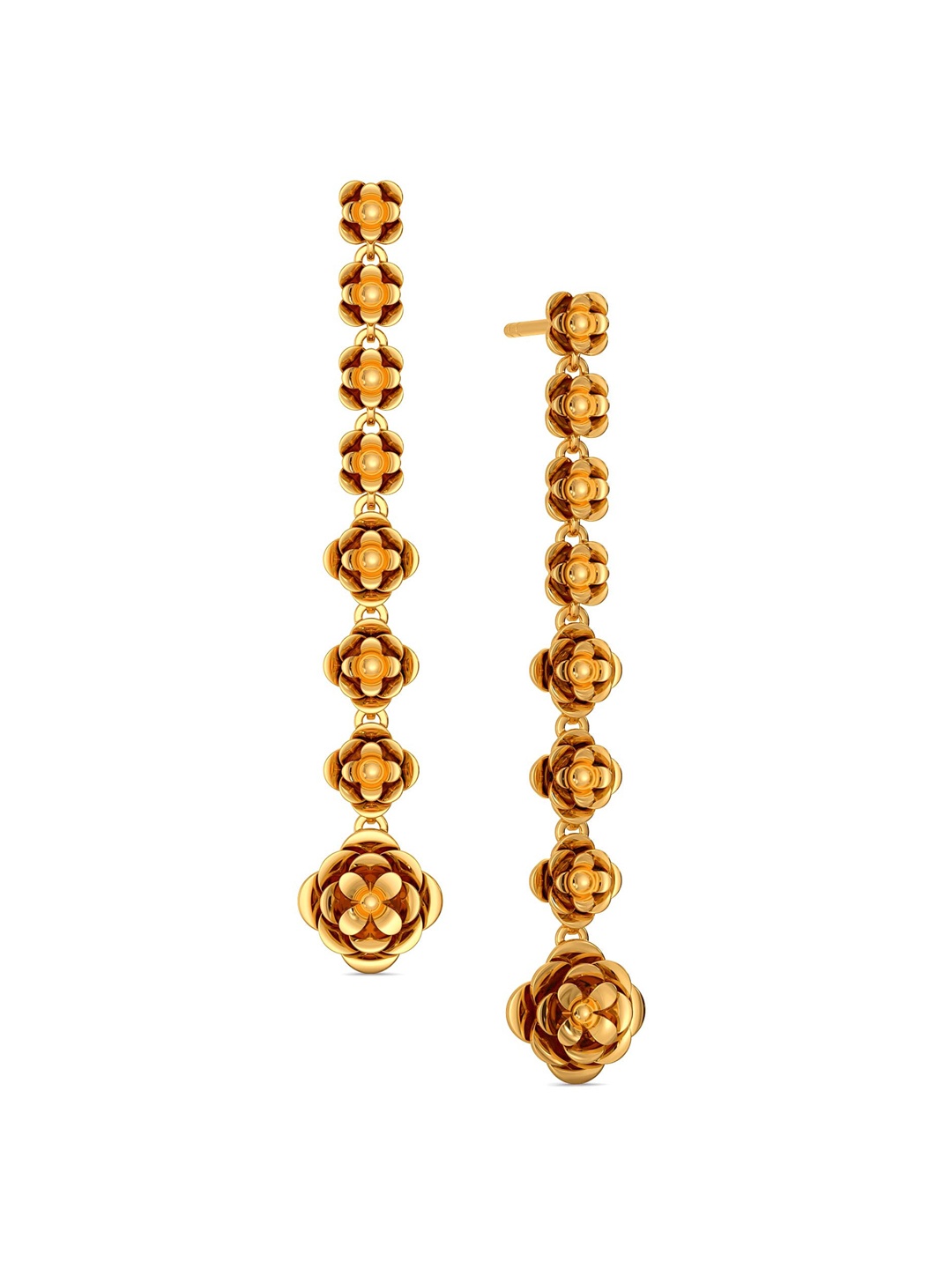 

MELORRA A Floret Feeling 18KT Gold Drop Earrings- 6.04 gm