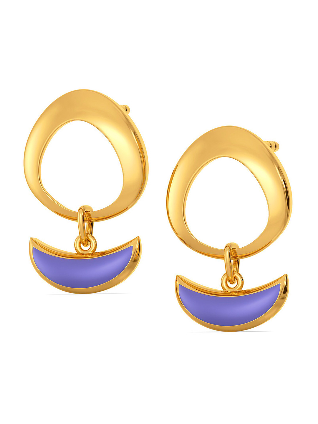 

MELORRA Lilac Fields 18KT Gold Stud Earrings-3.02gm