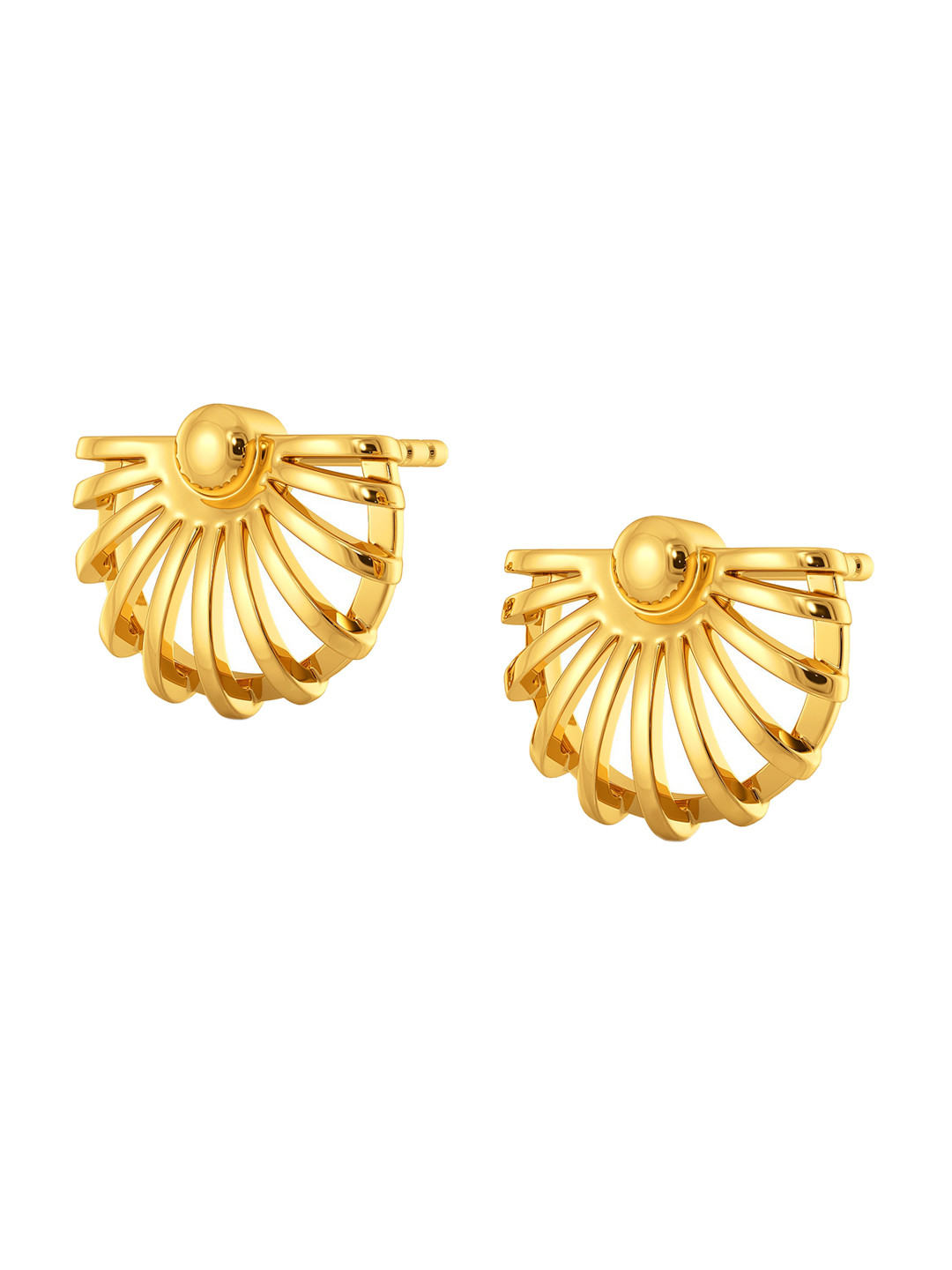 

MELORRA Raffia Reform 18KT Gold Stud Earrings- 2.53 gm