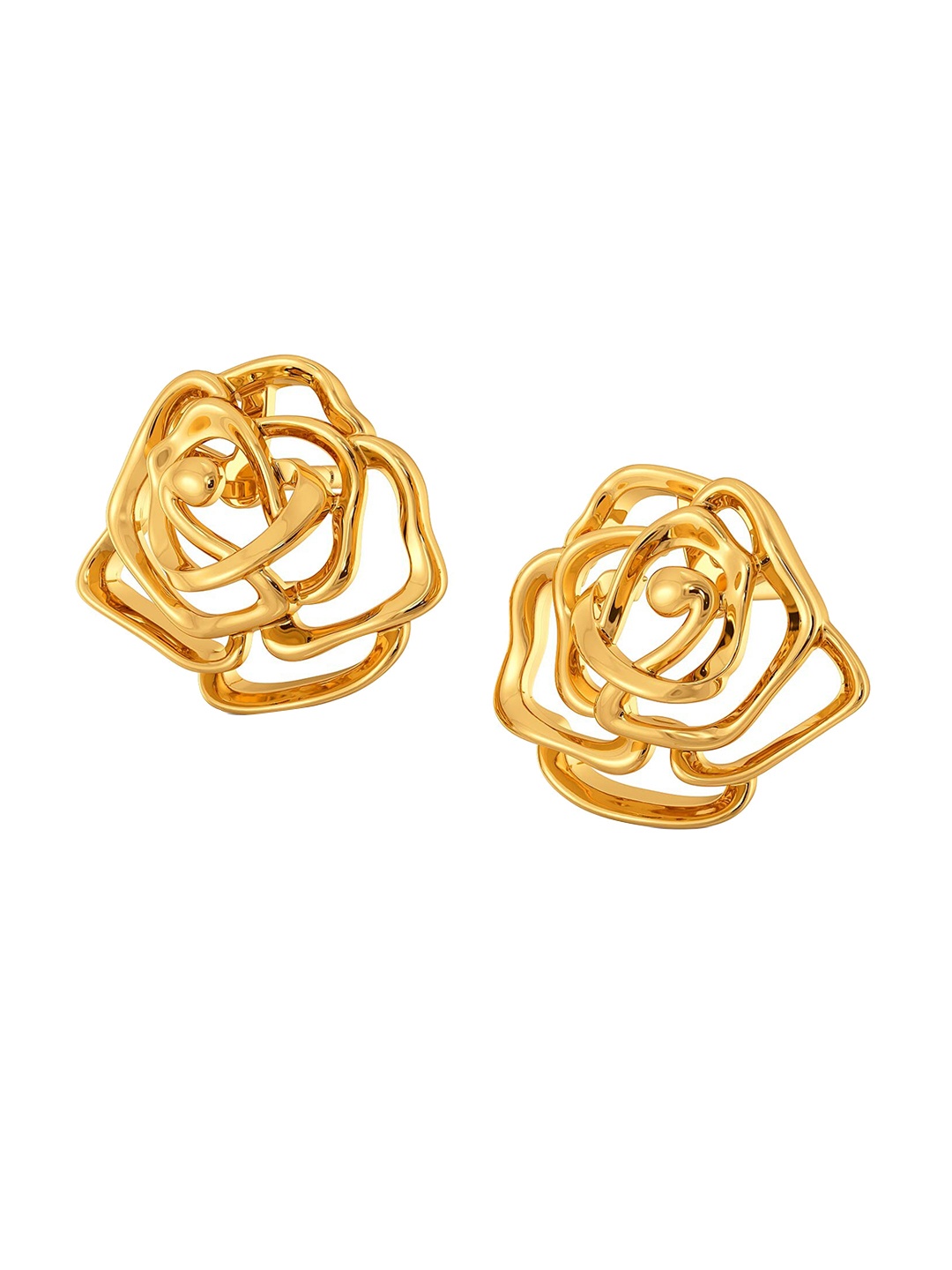 

MELORRA Gothic Roses 18KT Gold Stud Earrings- 3.77 gm