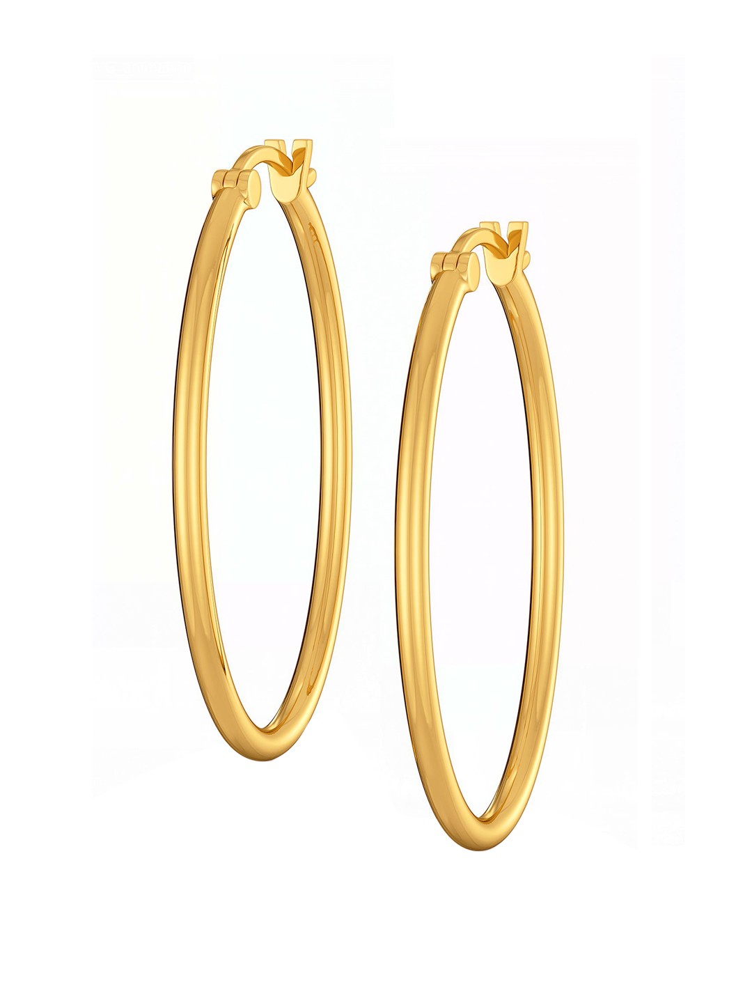 

MELORRA Oval N Out 18KT Gold Hoop Earrings-5.93gm
