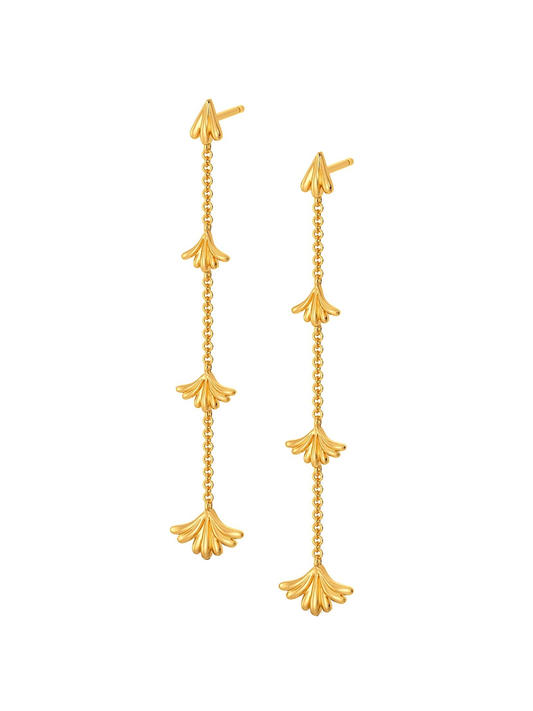 

MELORRA Petal Picks 18KT Gold Earrings - 3.43 gm