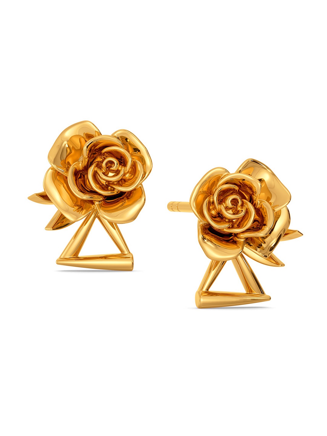 

MELORRA Roses of Grim 18KT Gold Stud Earrings- 3.32 gm