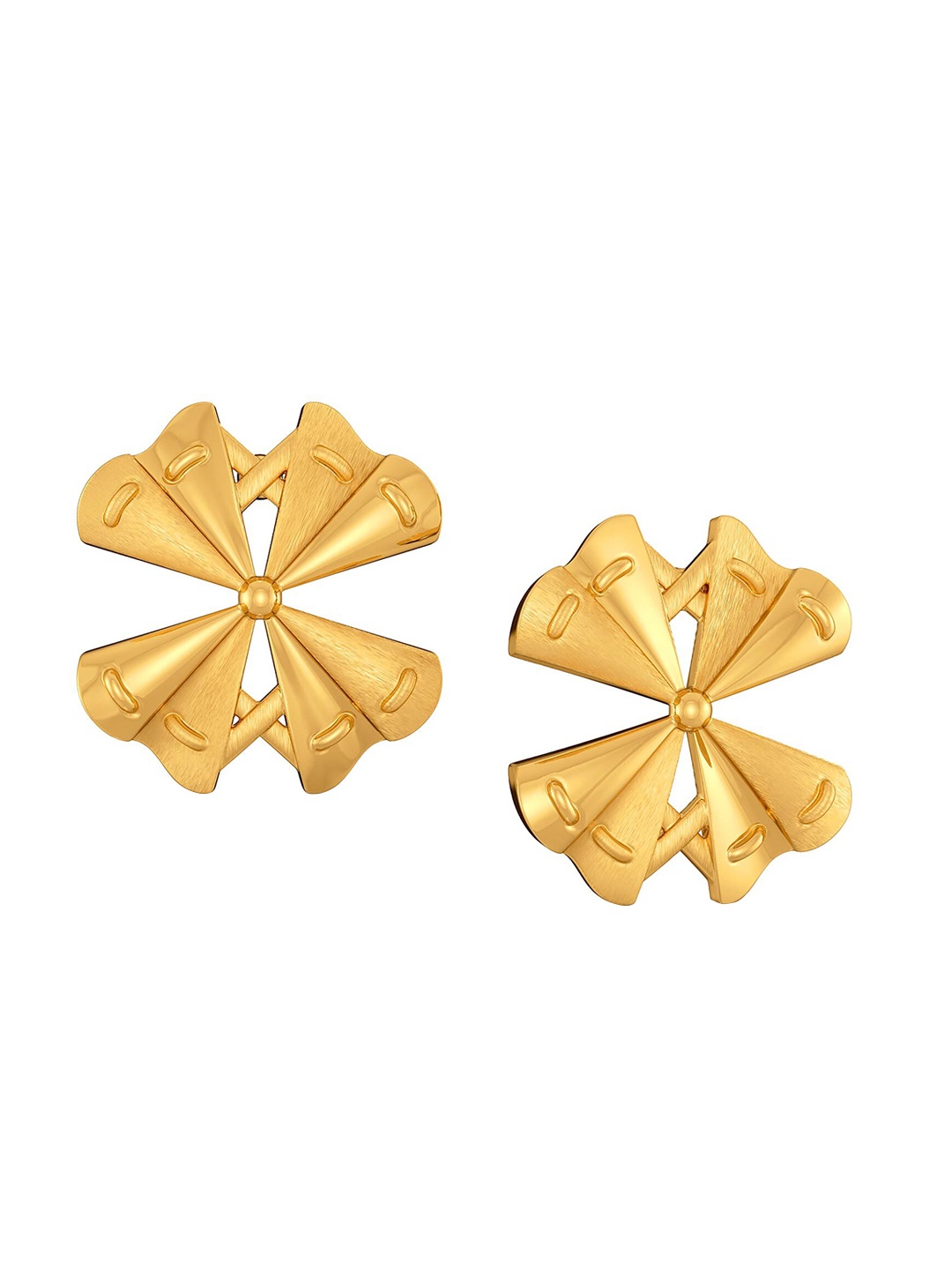 

MELORRA My Kinda Ruffle 18KT Gold Stud Earring-4.98gm