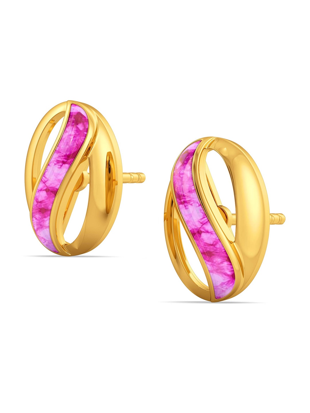 

MELORRA Watercolour Love 18KT Gold Studs- 2.92 gm