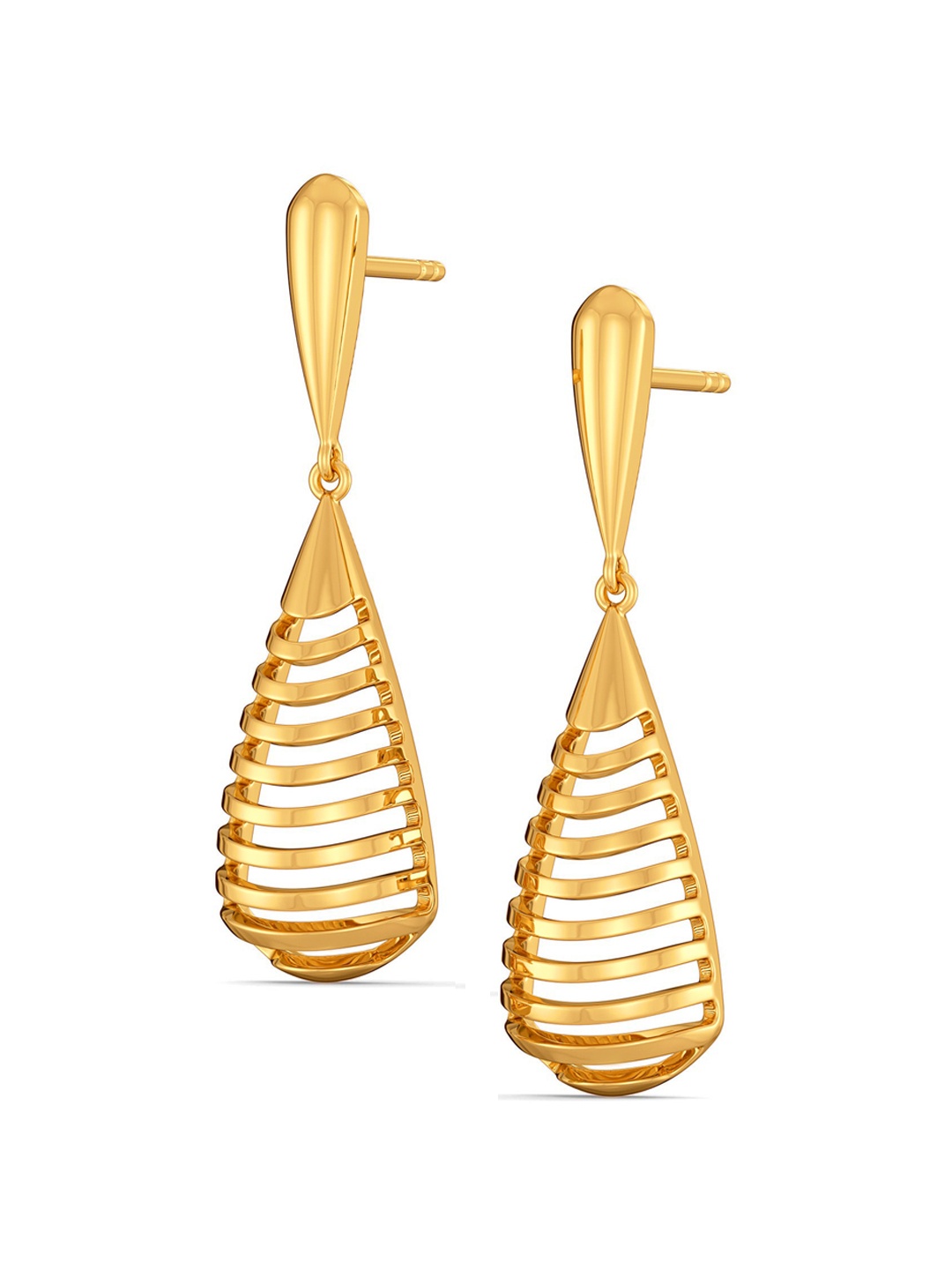 

MELORRA Parisian Passion 18KT Gold Dangle Earrings-4.18gm