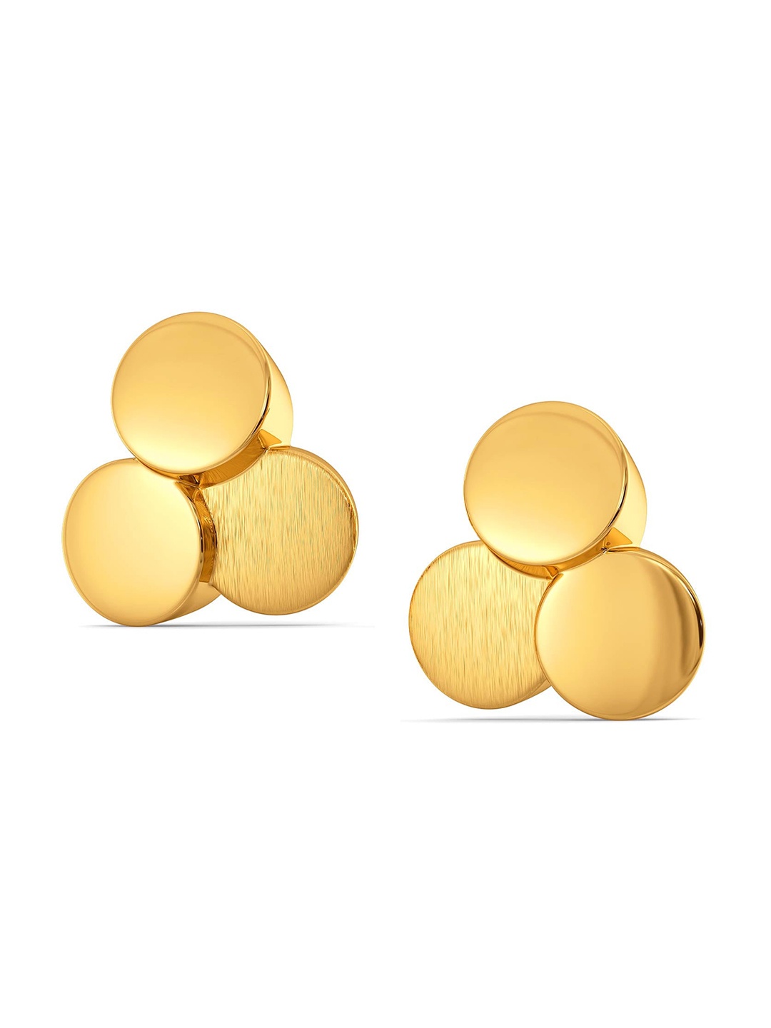 

MELORRA Sequin Meetings 18KT Gold Stud Earrings-2.43gm