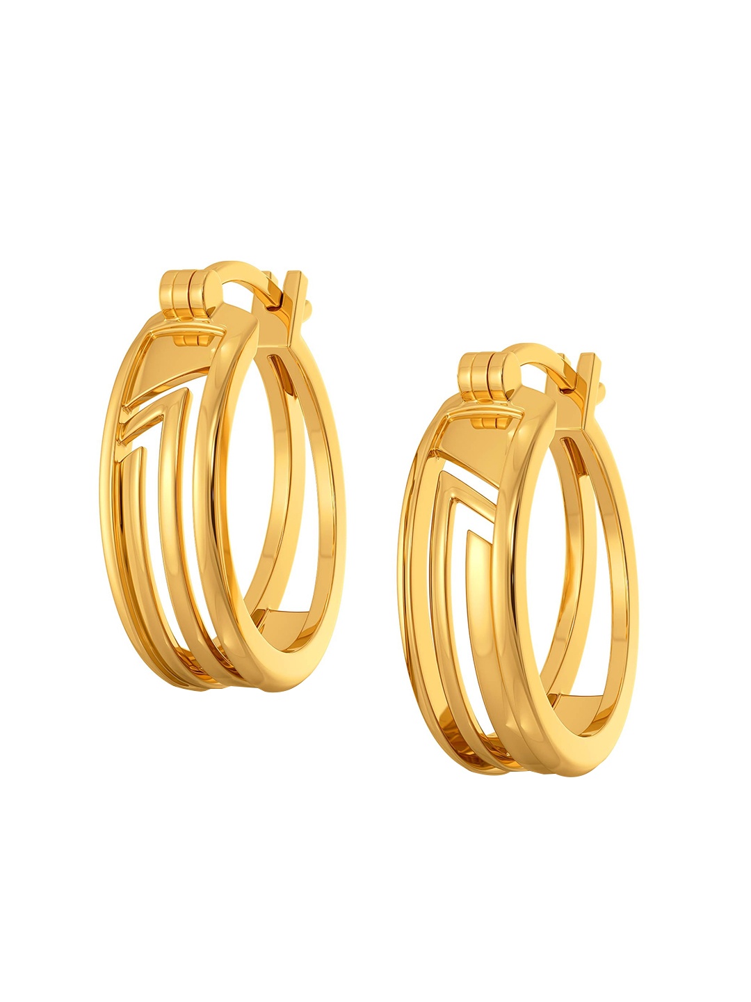 

MELORRA Parisian Parade 18KT Gold Hoop Earrings-5.8gm