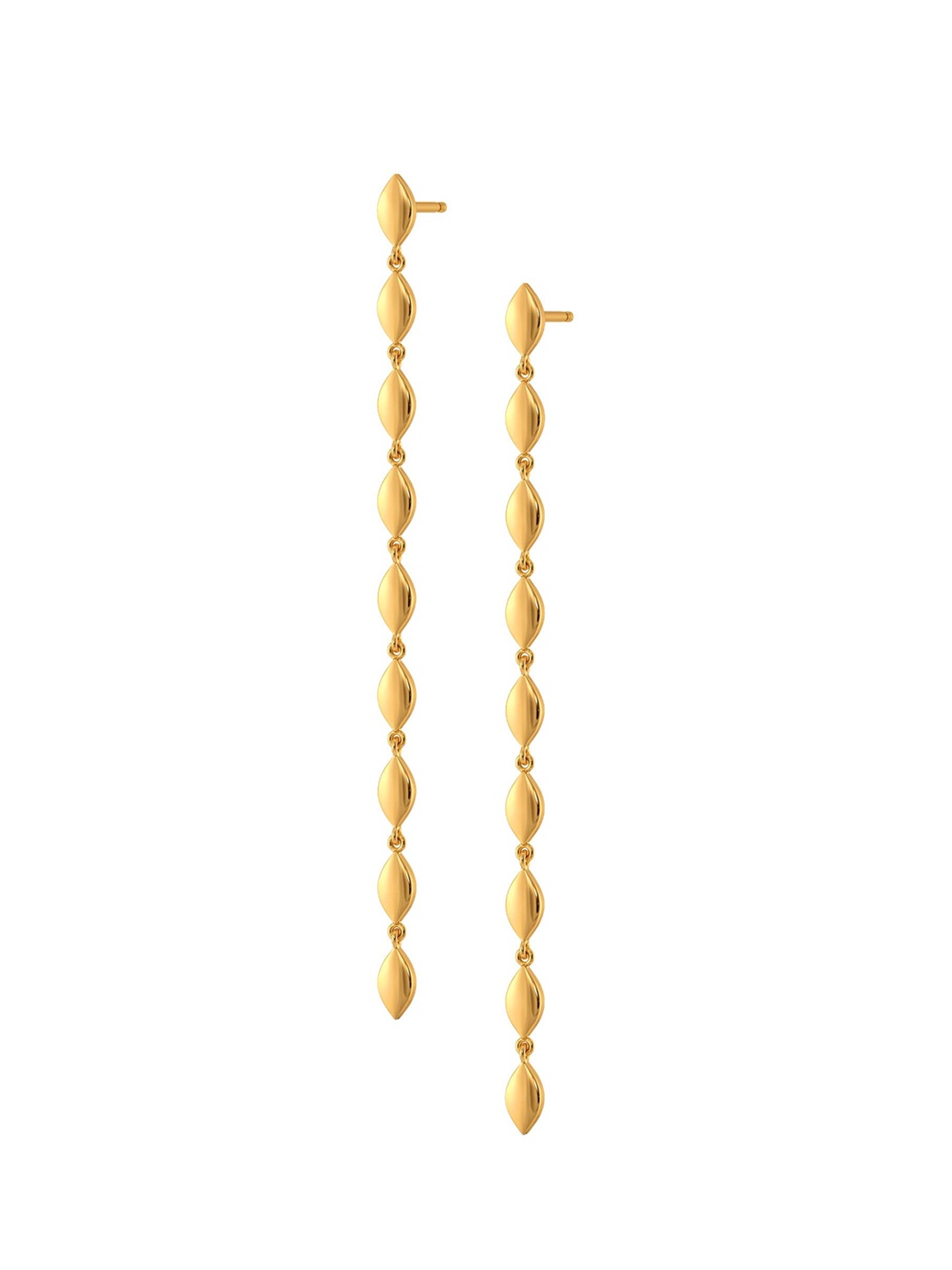 

MELORRA Petal Penchants 18KT Gold Drop Earrings- 6.39 gm