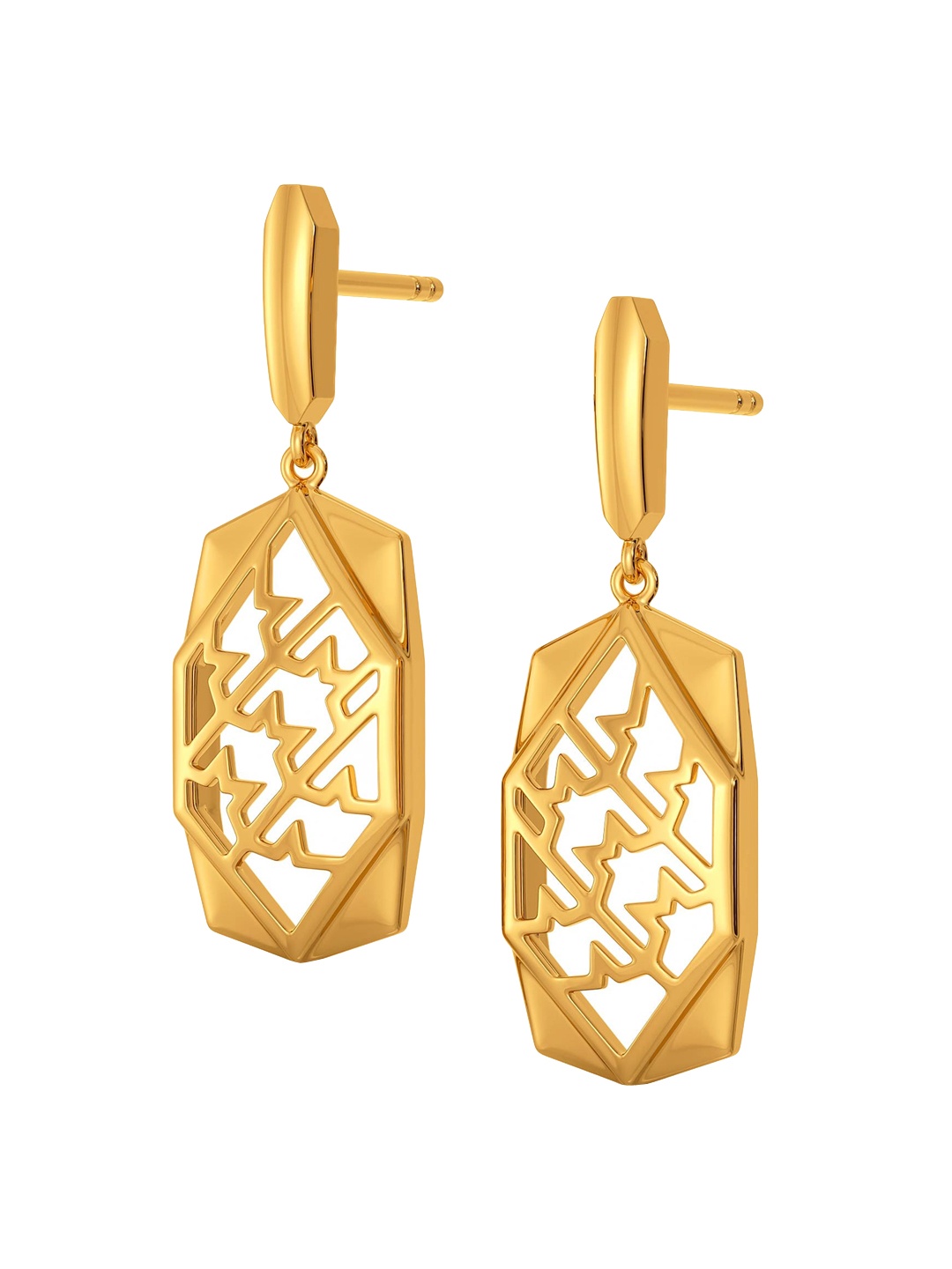 

MELORRA Twill Takeover 18KT Gold Dangle Earring-3.58gm