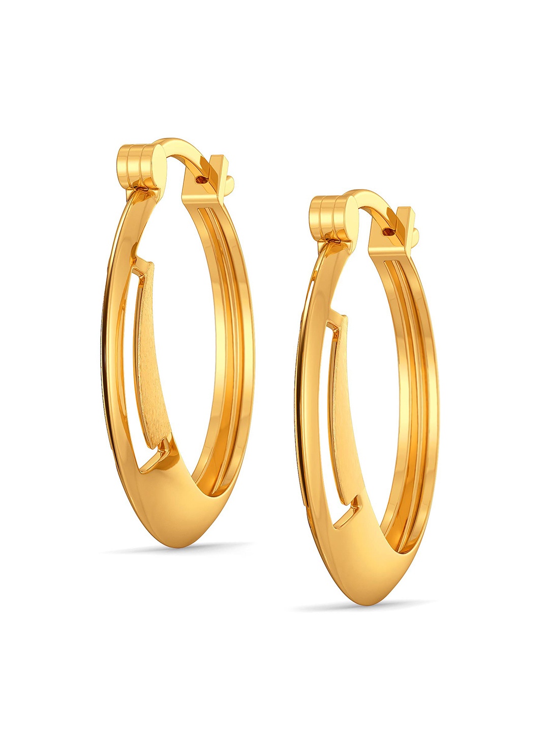 

MELORRA Prim Trims 18KT Gold Hoop Earrings-3.81gm