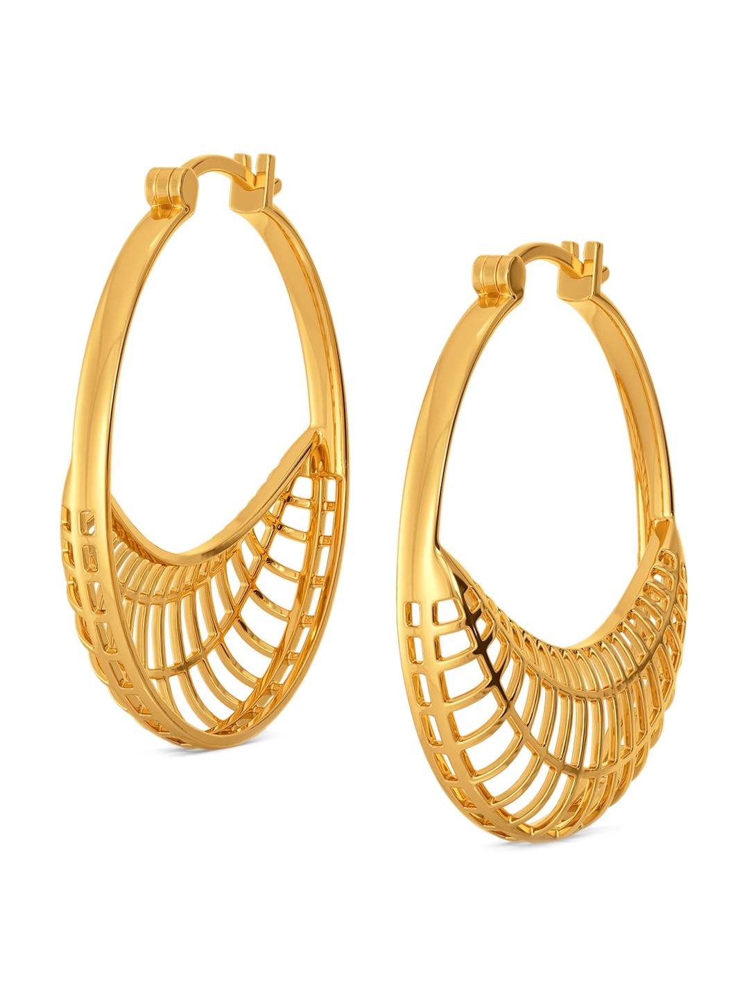 

MELORRA Fantasy Finds 18KT Gold Hoop Earrings-7.34gm