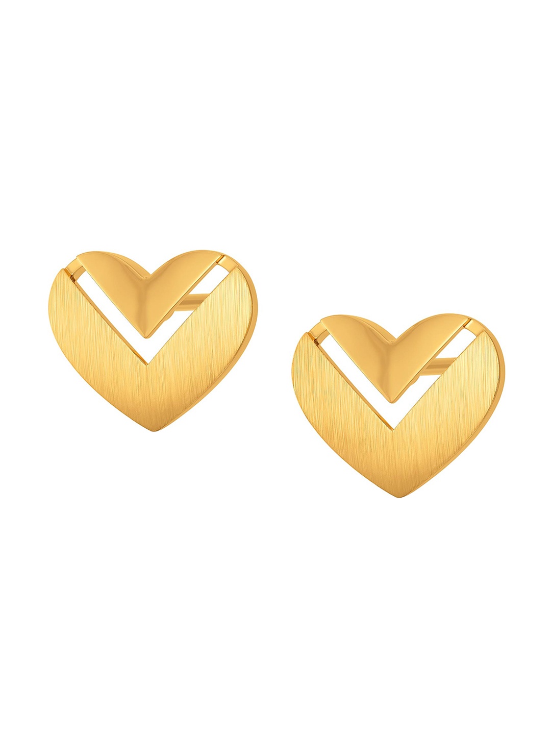 

MELORRA Hearts in Bougie 18KT Gold Stud Earrings-2.39gm