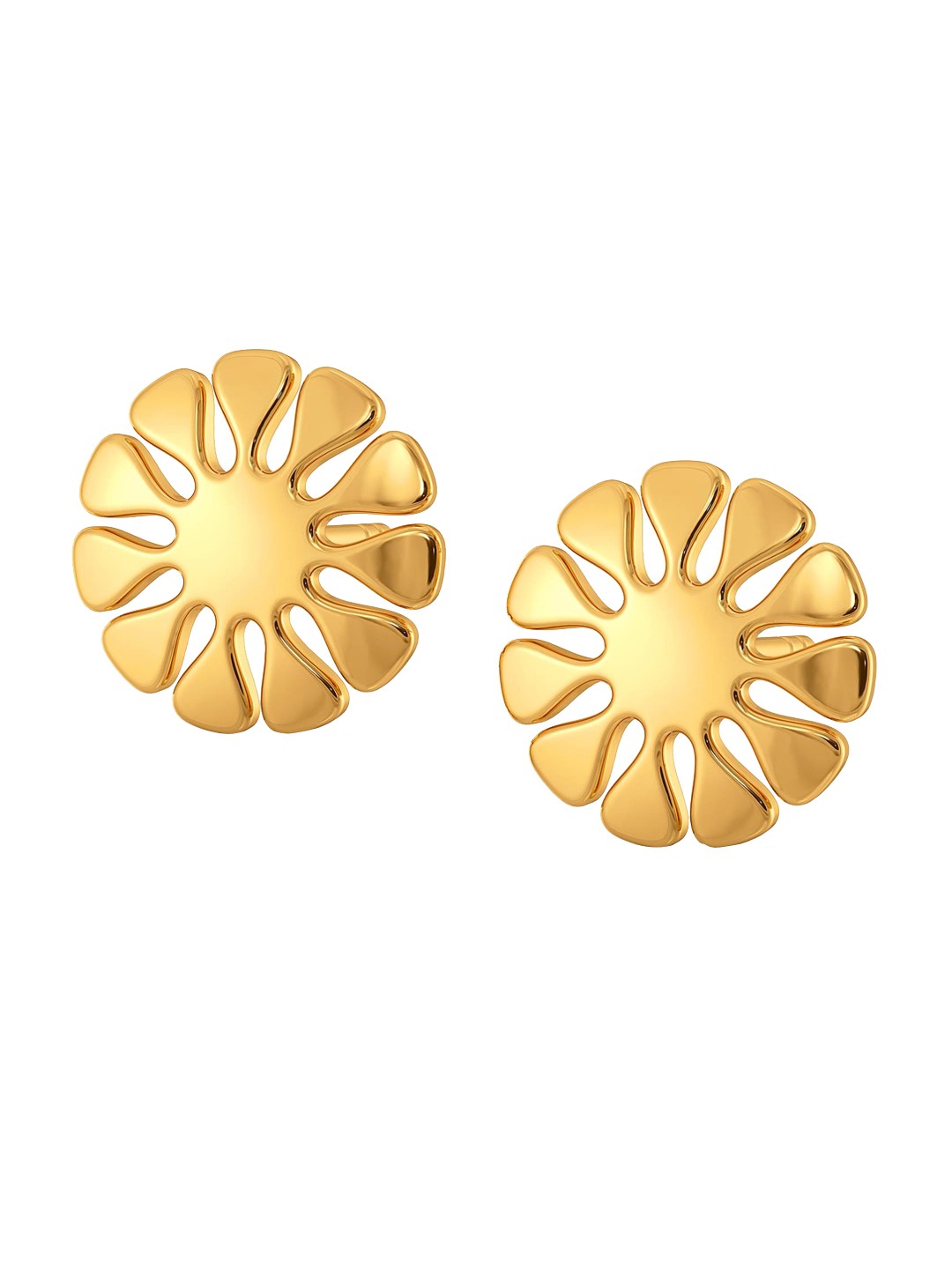 

MELORRA Knit Detail 18KT Gold Stud Earrings-2.91gm