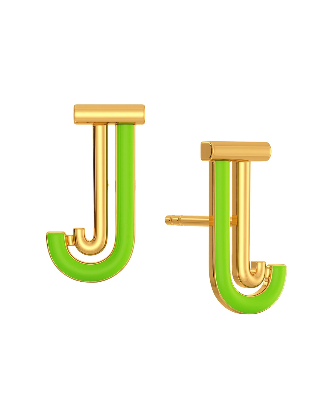 

MELORRA Just in Jade 18KT Gold Stud Earrings- 1.9 gm