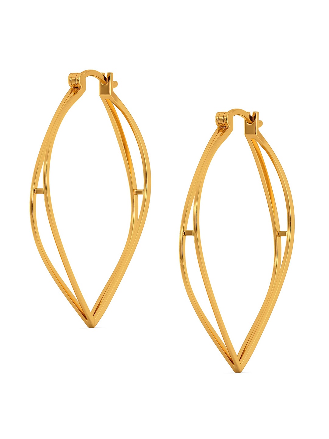 

MELORRA The Edgy Effect 18KT Gold Hoop Earring-7.57gm