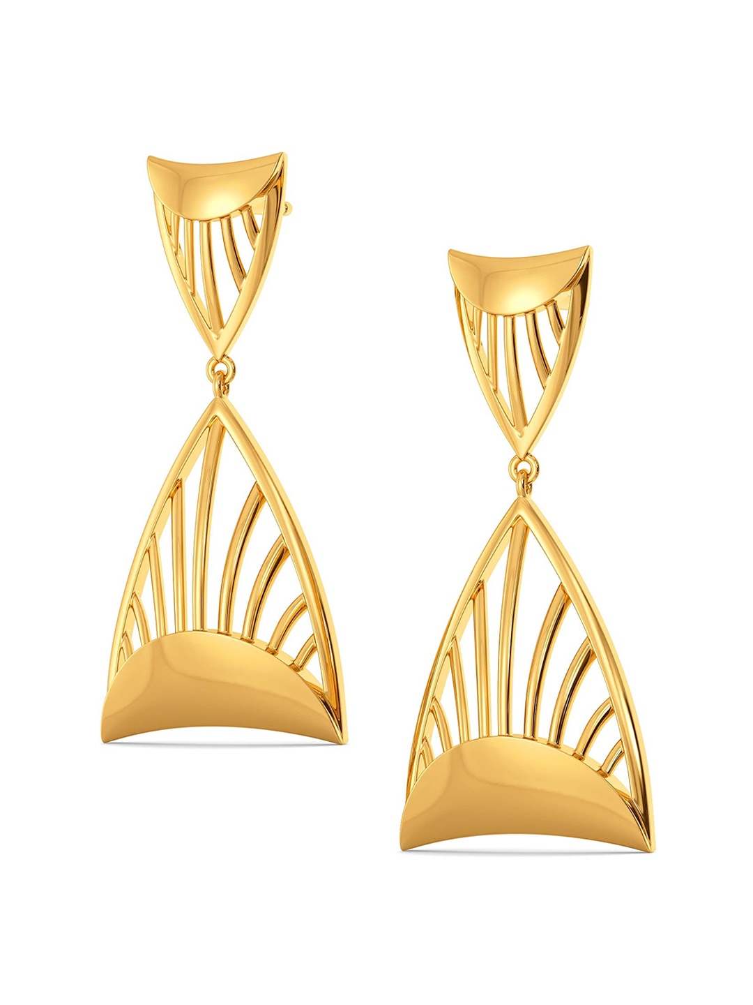 

MELORRA Tales of Theatrics 18KT Gold Drop Earrings- 6.12 gm