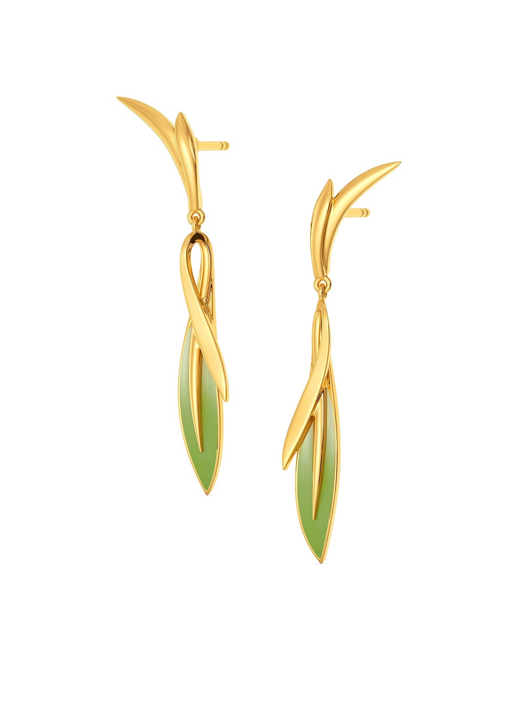 

MELORRA Tropical Cool 18KT Gold Dangle Earrings-4.52gm
