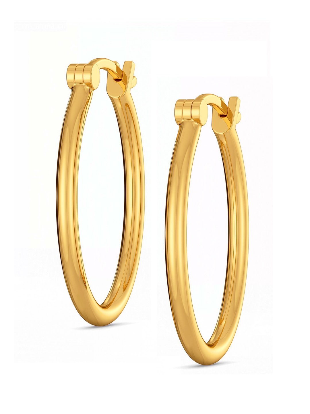 

MELORRA Oval Odes 18KT Gold Hoop Earrings-4.23gm
